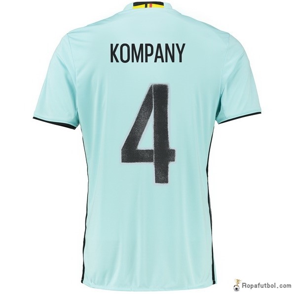 Camiseta Belgica Replica Segunda Ropa Kompany 2016 Claro Verde